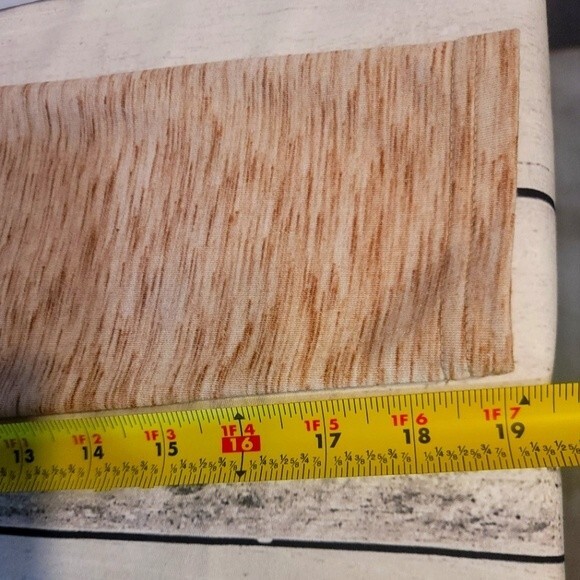 Sese Code Peplum Long-sleeve Top Taupe & Cream Size Large - Picture 8 of 9